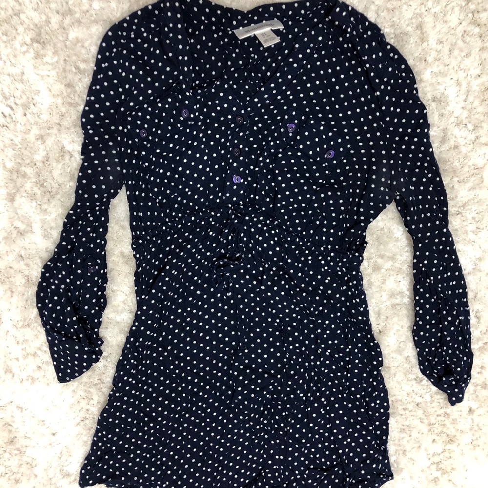 Motherhood Maternity Polka Dot Blouse